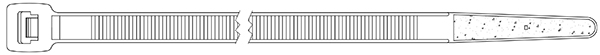 UV-stabilized nylon cable tie drawing – Cobra