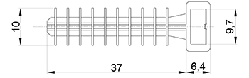 Wall plug for cable ties