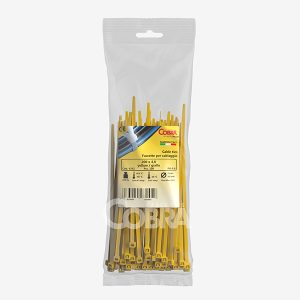 Sacchetto da 100 pezzi fascette per cablaggio colorate gialle – Cobra Cieffeplast