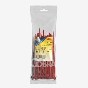 Sacchetto da 100 pezzi fascette rosse – Cobra Cieffeplast