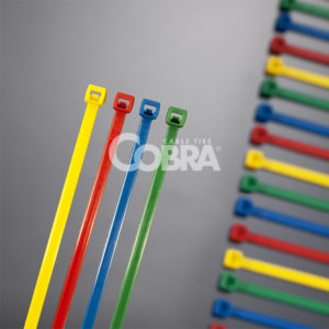 Italian-sourced colored cable ties Cobra by Cieffeplast, ideal for vibrant and secure cable management and for any aesthetic and marker application