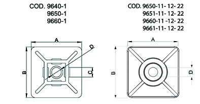 Self adhesive tie mount B