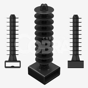 9771 Tassello Cobra naturale per fascette, fissaggio su muro, compatibile con fascette fino a 9 mm - Cieffeplast